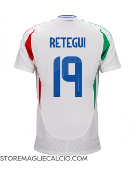 Italia Mateo Retegui #19 Maglia Gara Trasferta Repliche Europei 2024